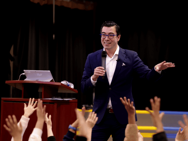 Speaking at Bayview Glen Secondary