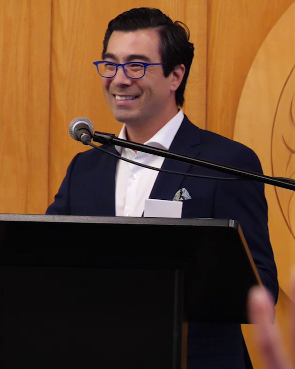 Speaking at St. Michaels University School Students