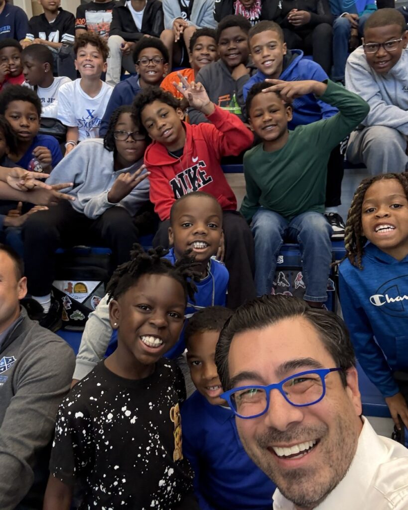Speaking to Xavier Academy Middle School Students